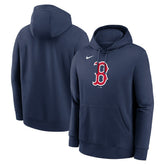 Boston Red Sox Logo Club Fleece Hoodie - Navy | Nike