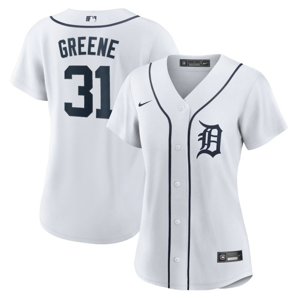 Riley Greene Detroit Tigers Women's Home Replica Player Jersey - White | Nike