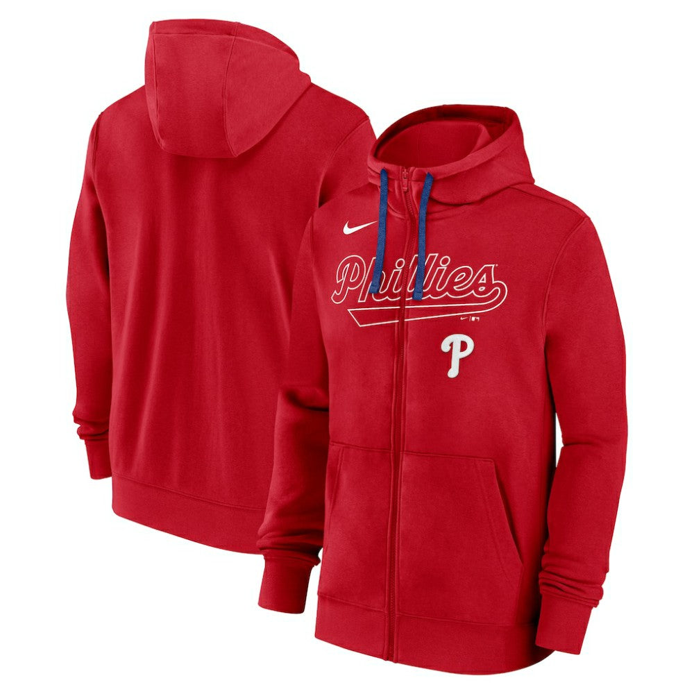 Philadelphia Phillies Knockout Script Full-Zip Hoodie - Red | Nike