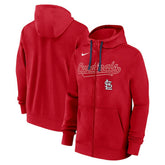 St. Louis Cardinals Knockout Script Full-Zip Hoodie - Red | Nike