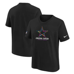 Dallas Cowboys Youth 2024 NFL Crucial Catch T-Shirt - Black | Nike for sale