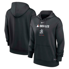 Baltimore Orioles Women's City Connect Authentic Collection Therma-FIT Hoodie - Black | Nike