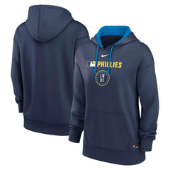 Philadelphia Phillies Women's City Connect Authentic Collection Therma-FIT Hoodie - Navy | Nike