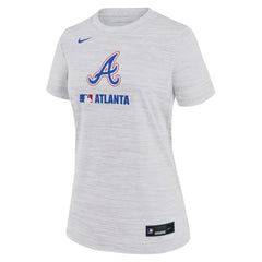 Atlanta Braves Women's Authentic Collection City Connect Velocity Dri-FIT T-Shirt - Ash | Nike