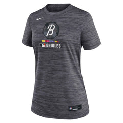 Baltimore Orioles Women's Authentic Collection City Connect Velocity Dri-FIT T-Shirt - Charcoal | Nike