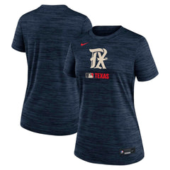 Texas Rangers Women's Authentic Collection City Connect Velocity Dri-FIT T-Shirt - Navy | Nike