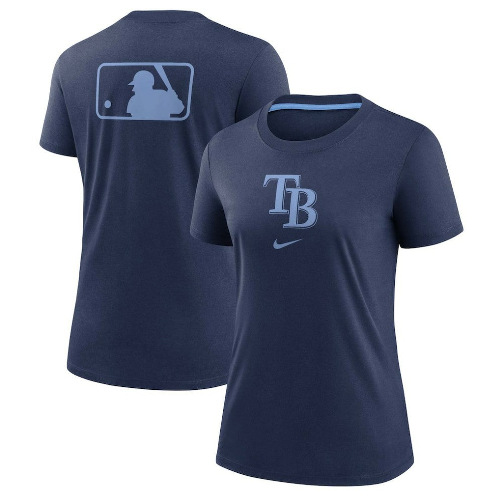Tampa Bay Rays Women's Authentic Collection Early Work Tri-Blend T-Shirt - Navy | Nike