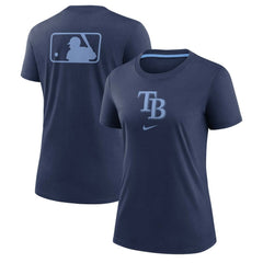 Tampa Bay Rays Women's Authentic Collection Early Work Tri-Blend T-Shirt - Navy | Nike