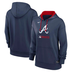 Atlanta Braves Women's Authentic Collection Therma-FIT Hoodie - Navy | Nike