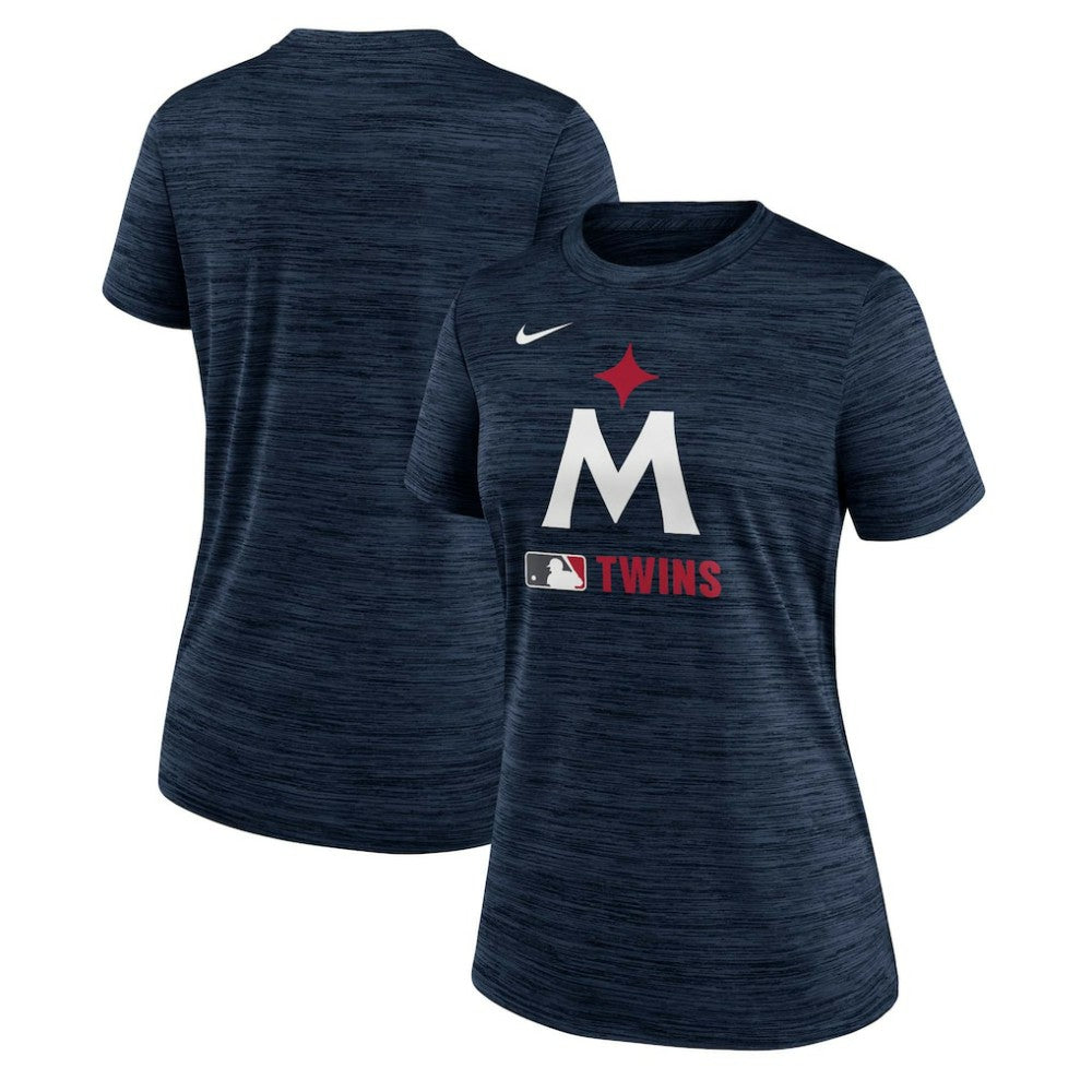 Minnesota Twins Women's Authentic Collection Alternate Logo Velocity Dri-FIT T-Shirt - Navy | Nike