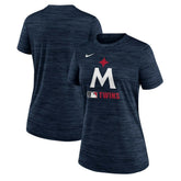 Minnesota Twins Women's Authentic Collection Alternate Logo Velocity Dri-FIT T-Shirt - Navy | Nike