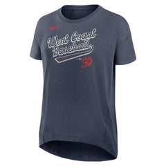 Los Angeles Dodgers Women's 2025 City Connect Flowy Fashion Tri-Blend Dri-FIT T-Shirt - Charcoal | Nike