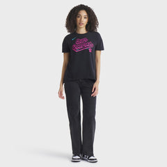 Miami Marlins Women's 2025 City Connect Flowy Fashion Tri-Blend Dri-FIT T-Shirt - Black | Nike