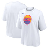 Colorado Rockies Women's 2025 City Connect Logo Boxy T-Shirt - White | Nike