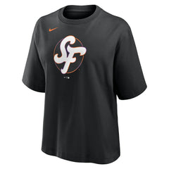 San Francisco Giants Women's 2025 City Connect Logo Boxy T-Shirt - Black | Nike