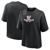 Chicago White Sox Women's 2025 City Connect Logo Boxy T-Shirt - Black | Nike