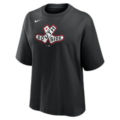 Chicago White Sox Women's 2025 City Connect Logo Boxy T-Shirt - Black | Nike
