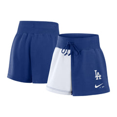 Los Angeles Dodgers Women's Color-Block Phoenix Fleece Lounge Shorts - Royal/White | Nike