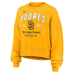 San Diego Padres Women's Oversized High Hip Pullover Sweatshirt - Gold | Nike