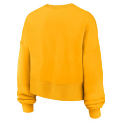 San Diego Padres Women's Oversized High Hip Pullover Sweatshirt - Gold | Nike