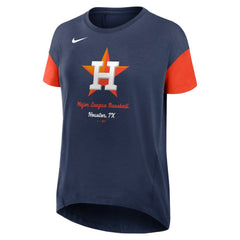 Houston Astros Women's Flowy Fashion Tri-Blend Dri-FIT T-Shirt - Navy | Nike