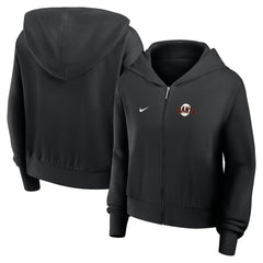 San Francisco Giants Women's Cropped Chill Full-Zip Hoodie - Black | Nike