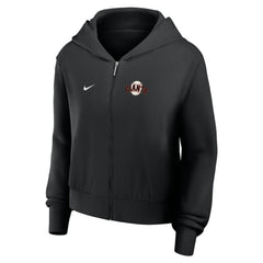San Francisco Giants Women's Cropped Chill Full-Zip Hoodie - Black | Nike