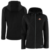 San Francisco Giants Cutter & Buck Women's Evoke Eco Softshell Recycled Full-Zip Jacket - Black