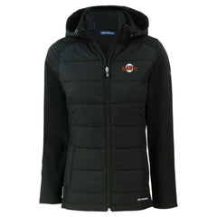 San Francisco Giants Cutter & Buck Women's Evoke Hybrid Eco Softshell Recycled Full-Zip Hoodie Jacket - Black