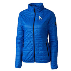 Los Angeles Dodgers Cutter & Buck Women's Rainier PrimaLoft Eco Insulated Full-Zip Puffer Jacket - Royal
