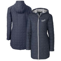 Kansas City Royals Cutter & Buck Women's Rainier Primaloft Eco Insulated Hooded Full-Zip Long Coat - Anthracite