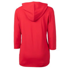 St. Louis Cardinals Cutter & Buck Women's Cooperstown Collection DryTec Virtue Eco Pique Recycled 3/4-Sleeve Half-Zip Pullover Hoodie - Red