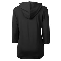 San Francisco Giants Cutter & Buck Women's DryTec Virtue Eco Pique Recycled 3/4-Sleeve Half-Zip Pullover Hoodie - Black
