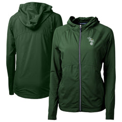 Athletics Cutter & Buck Women's Adapt Eco Knit Hybrid Recycled Full-Zip Hoodie - Green