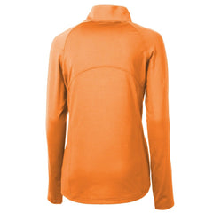 Detroit Tigers Cutter & Buck Women's DryTec Adapt Eco Knit Stretch Recycled Raglan Half-Zip Top - Orange