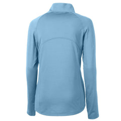 Philadelphia Phillies Cutter & Buck Women's Cooperstown Collection DryTec Adapt Eco Knit Stretch Recycled Raglan Half-Zip Top - Powder Blue