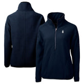 Chicago Cubs Cutter & Buck Women's Cooperstown Collection Cascade Eco Sherpa Fleece Half-Zip Pullover Jacket - Navy
