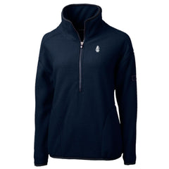 Chicago Cubs Cutter & Buck Women's Cooperstown Collection Cascade Eco Sherpa Fleece Half-Zip Pullover Jacket - Navy