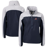 Atlanta Braves Cutter & Buck Women's Charter Eco Recycled Half-Zip Anorak Jacket - Navy