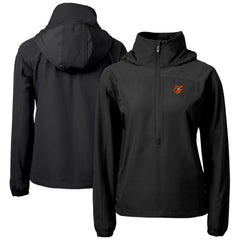 Baltimore Orioles Cutter & Buck Women's Charter Eco Recycled Half-Zip Anorak Jacket - Black