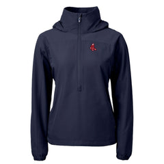 Boston Red Sox Cutter & Buck Women's Charter Eco Recycled Half-Zip Anorak Jacket - Navy