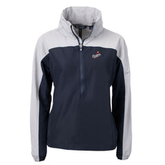 Los Angeles Dodgers Cutter & Buck Women's Charter Eco Recycled Half-Zip Anorak Jacket - Navy