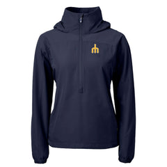 Seattle Mariners Cutter & Buck Women's Charter Eco Recycled Half-Zip Anorak Jacket - Navy