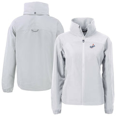 Los Angeles Dodgers Cutter & Buck Women's Charter Eco Recycled Full-Zip Jacket - Gray