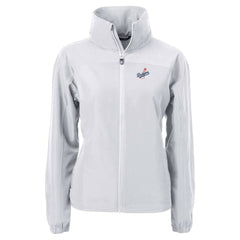 Los Angeles Dodgers Cutter & Buck Women's Charter Eco Recycled Full-Zip Jacket - Gray