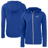 Kansas City Royals Cutter & Buck Women's Daybreak Eco Recycled Full-Zip Hoodie Jacket - Royal