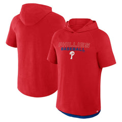 Philadelphia Phillies Clubhouse Optimal Play Raglan Hoodie T-Shirt - Red
