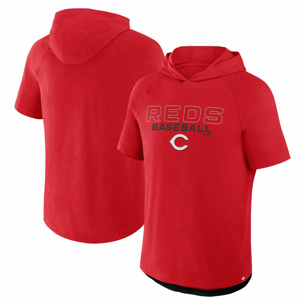 Cincinnati Reds Clubhouse Optimal Play Raglan Hoodie T-Shirt - Red