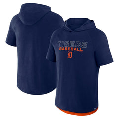 Detroit Tigers Clubhouse Optimal Play Raglan Hoodie T-Shirt - Navy