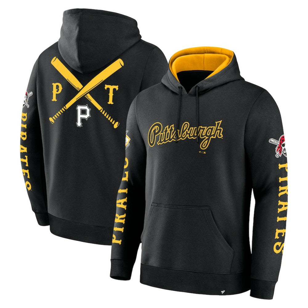 Pittsburgh Pirates Big City Legacy Fleece Pullover Hoodie - Black
